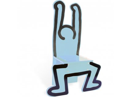 Vilac Dřevěná židle Keith Haring modrá  + Dárek zdarma