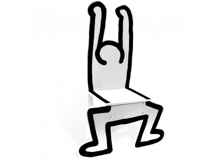 Vilac Dřevěná židle Keith Haring bílá  + Dárek zdarma