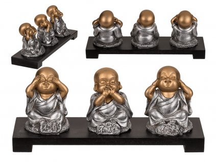 3 dekorační figurky, Buddha