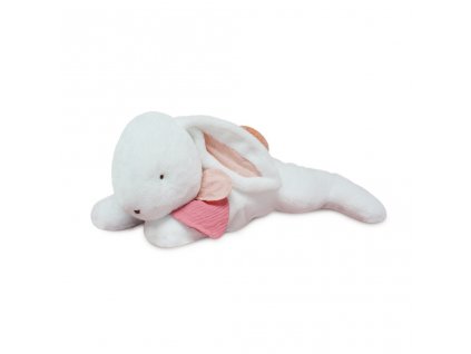 Doudou Plyšový králík s tmavě růžovou bambulkou 65 cm  + Dárek zdarma