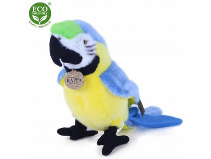 Plyšový papoušek ara modrý 25 cm ECO-FRIENDLY