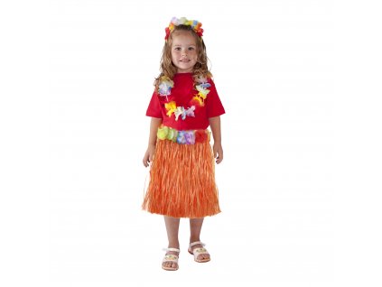 Sukně Havaj dětská 45 cm oranžová