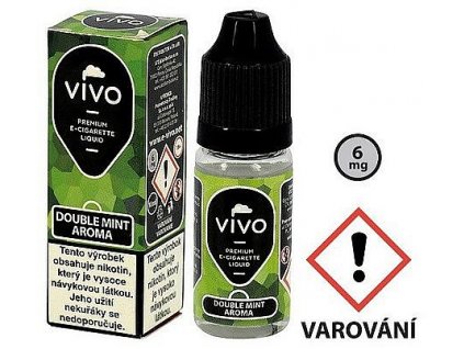 Náplň do e-cigaret VIVO- Double Mint aroma 6mg 10ml (CENA ZA 2 ks)