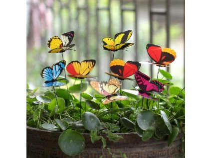 Zápich do květináče 24 ks - motýl