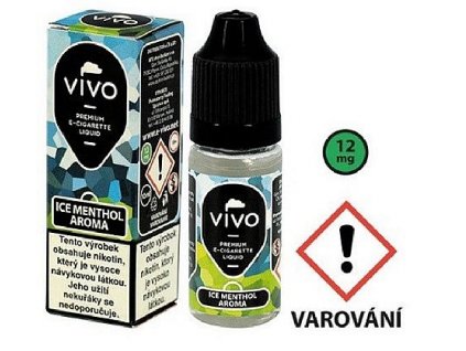 Náplň VIVO do e-cigaret- Ice Menthol aroma 12mg 10ml (CENA ZA 2 ks)