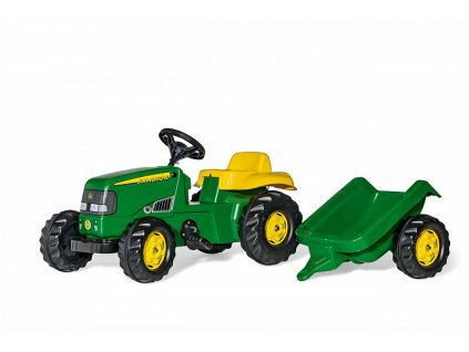 Šlapací traktor Rolly Kid J.Deere s vlečkou - zelený