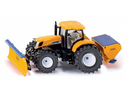 SIKU Super - Traktor s přední radlicí a sypačem soli, 1:50