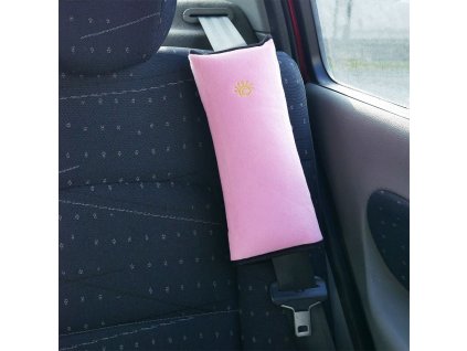 Cestovní polštář do auta na pás - růžový