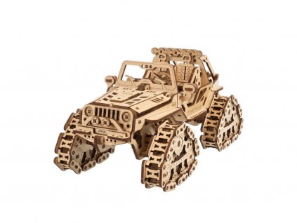 Ugears 3D dřevěné mechanické puzzle Pásové terénní vozidlo