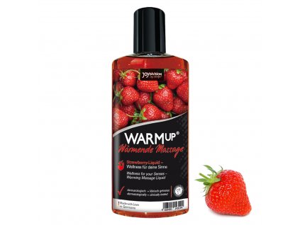Masážní olej hřející - WARMup Erdbeer