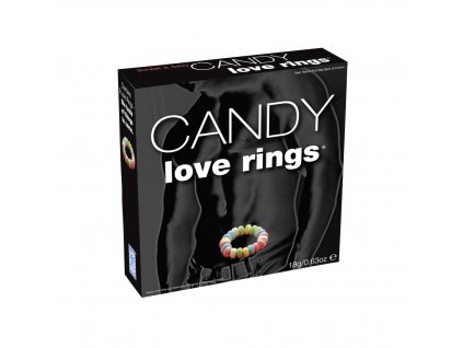 3 žertovné jedlé kroužky Candy Love Rings