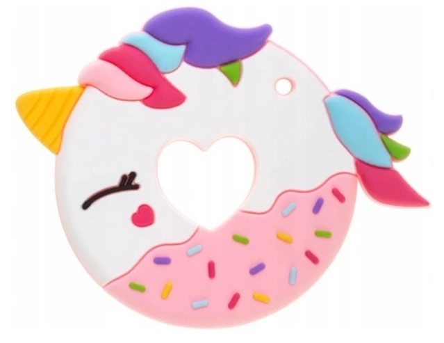 Levně BocioLand Silikonové kousátko Donut - růžové