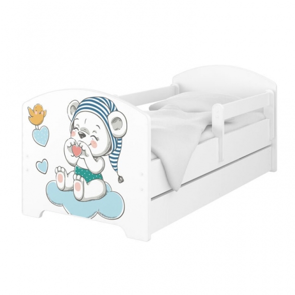 Levně BabyBoo Dětská postel 140 x 70cm - Medvídek s čepicí Rozměry: 140x70