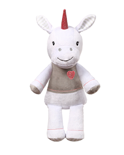 Levně BabyOno Plyšová hračka s chrastítkem Jednorožec, 60 cm - bílý