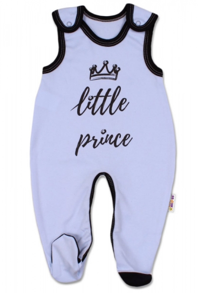 Baby Nellys Kojenecké bavlněné dupačky, Little Prince - modré Velikost koj. oblečení: 68 (3-6m)