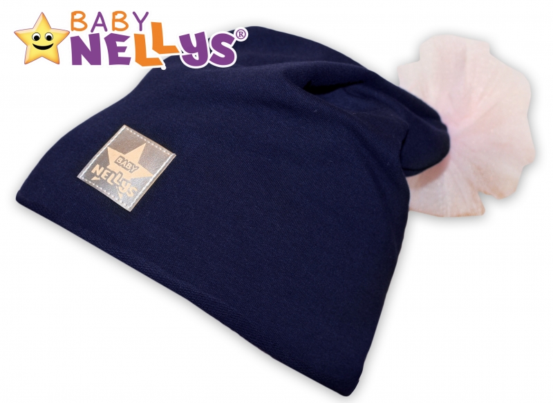 Levně Bavlněná čepička Tutu květinka Baby Nellys ® - granátová, 48-52, 2-8let Velikost koj. oblečení: 104 (3-4r)
