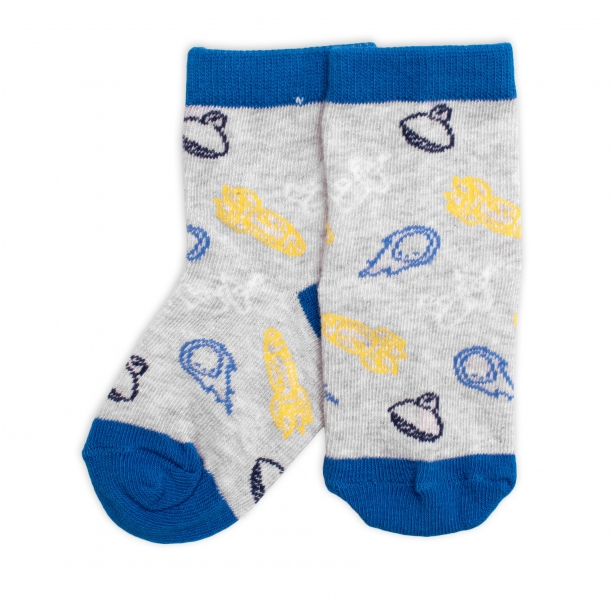 Levně BN Dětské bavlněné ponožky Vesmír - šedé Velikost koj. oblečení: 23-26
