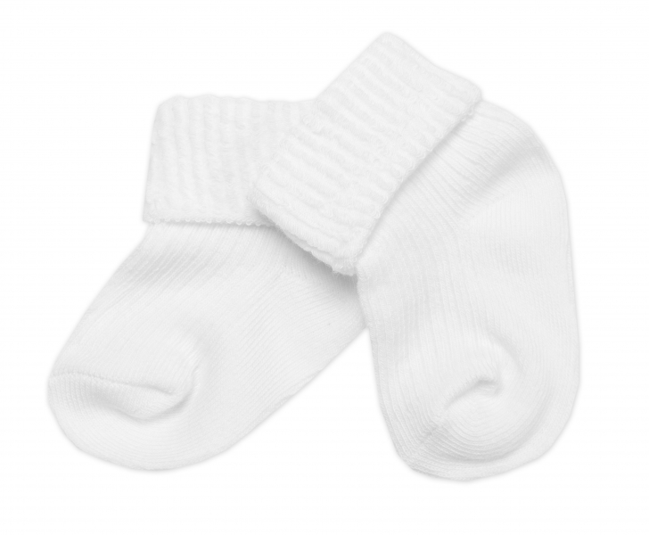 Levně Kojenecké ponožky, Baby Nellys, bílé Velikost koj. oblečení: 68-74 (6-9m)