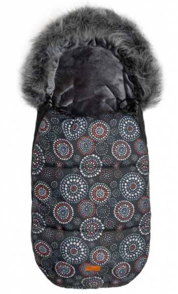 Levně Prošívaný fusák s kožešinou 100x45cm, SENSILLO OLAF ROZETA - černý
