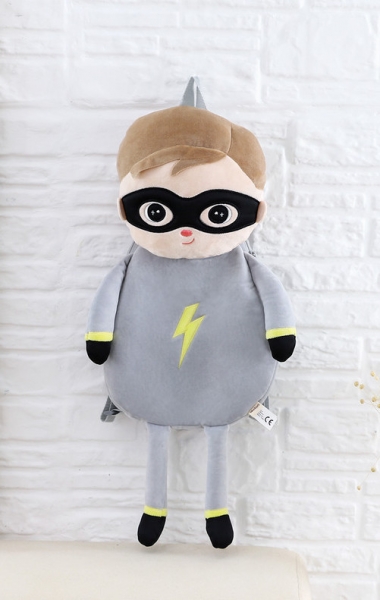 Levně Dětský batůžek Metoo Super Boy - šedý, 56cm