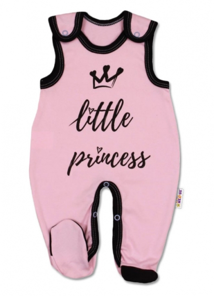 Baby Nellys Kojenecké bavlněné dupačky, růžové - Little Princess Velikost koj. oblečení: 74 (6-9m)