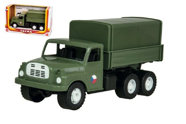 Levně Dino Auto nákladní Tatra 148 khaki vojenská plast 30cm v krabici 35x18x13cm