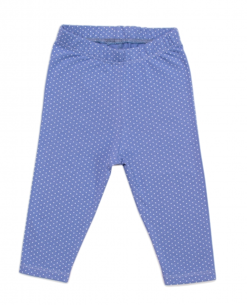 Levně Kojenecké legíny K-Baby, modré s puntíky Velikost koj. oblečení: 62 (2-3m)