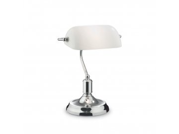 IDEAL LUX 045047 stolní lampa Lawyer TL1 chrom,  bílá 1x60W E27