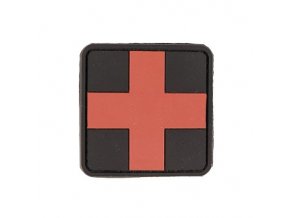 Nášivka Červený kříž - VELCRO - černo/červená