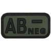 Krevní skupina : AB- NEGATIV - oliv/černá