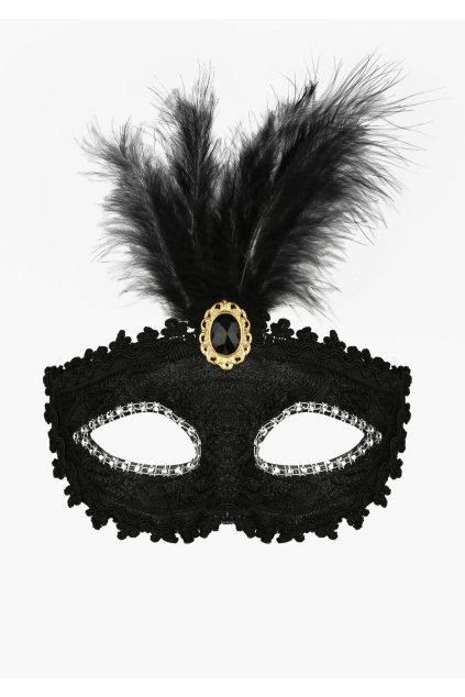 maska karnawalowa z piorami i blyszczacymi krysztalkami poupee marilyn 2