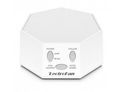 LectroFanClassic bílý přístroj na bílý šum pro lepší spánek přední strana