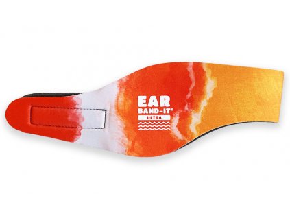 Ear band it Ultra batikovaná čelenka na plavání oranžová
