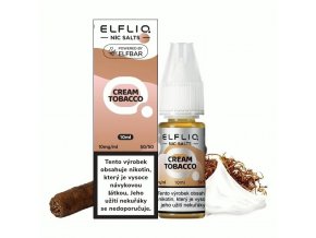 Elf Bar Elfliq - Salt e-liquid - Cream Tobacco - 10ml - 10mg, produktový obrázek.