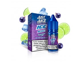 Just Juice Salt - E-liquid - ICE Blackcurrant & Lime (Ledový černý rybíz s limetkou) - 11mg, produktový obrázek.