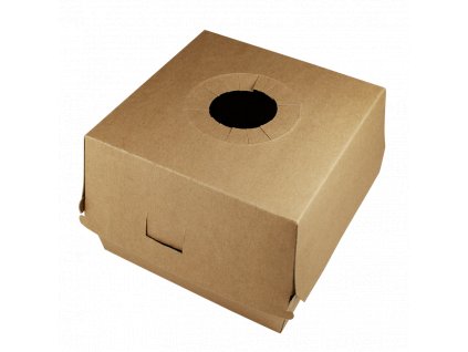 Hamburger box / krabička EKO na hamburger 135x135x100 mm hnědý bal/50 ks
