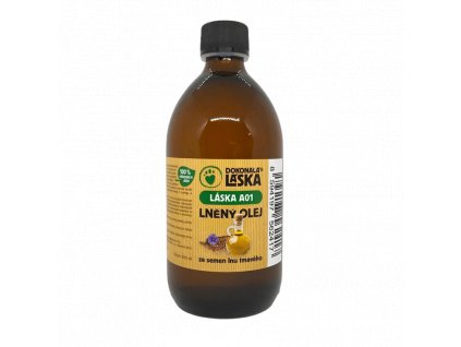 Dokonalá láska LÁSKA A01 Lněný olej s vitaminem E, 500 ml
