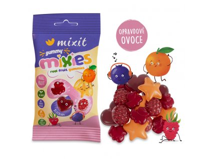 Mixit Ovocné Mixies - přírodní želé bonbony, 35 g