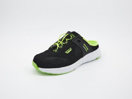 Pantofle ve sportovním designu unisex černo-zelené Flame - jiný pohled