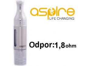aspire ets victory bvc clearomizer 3ml 18ohm silver stribrny