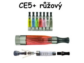 Clearomizér CE5+ růžový s dlouhým knotem