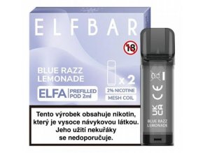 elf bar elfa cartridge 2ks blue razz lemonade 20mg