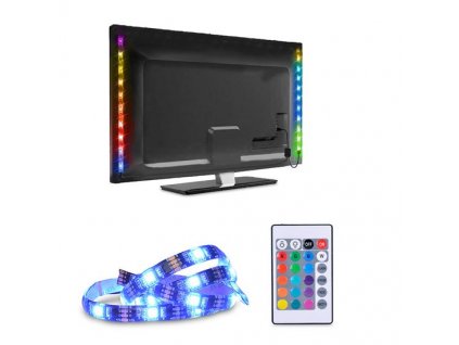 RGB LED pásik pre podsvietenie TV 2x50cm USB vypínač WM504 SOLIGHT