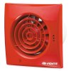 Červený tichý ventilátor domový 97m3/h 100QUIETTRED časový spínač guličkové ložisko