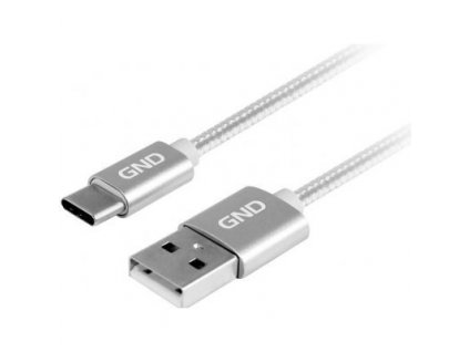 GND USBCC200MM01 USB-C-USB-C3.1 2m opletený sivý Kabel
