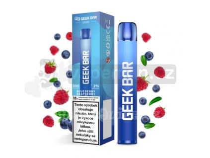 GEEK BAR E600 Blueberry Raspberry jednorázová e-cigareta  20mg