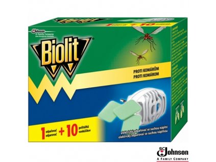 BIOLIT® Elektrický odpařovač proti komárům s 10 náhradními polštářky