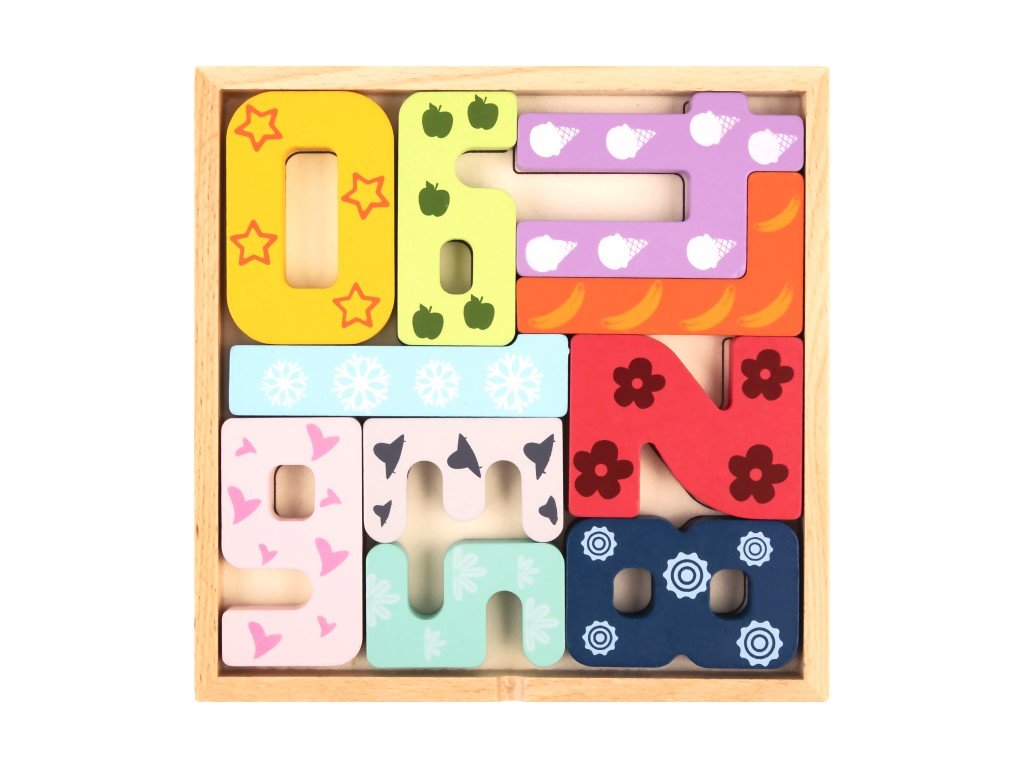 Dětské puzzle dřevěné s čísly