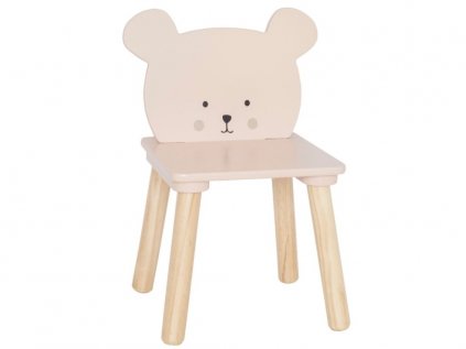 Kvalitní dětská židlička ze dřeva medvídek