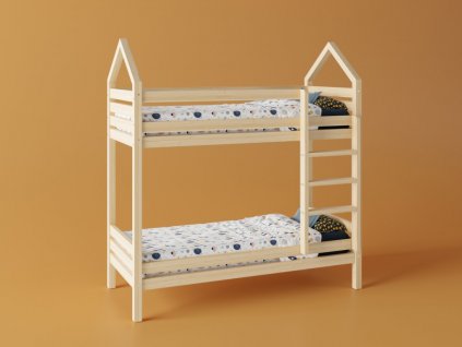 Emeletes házikó ágy választható alsó leesésgátlóval